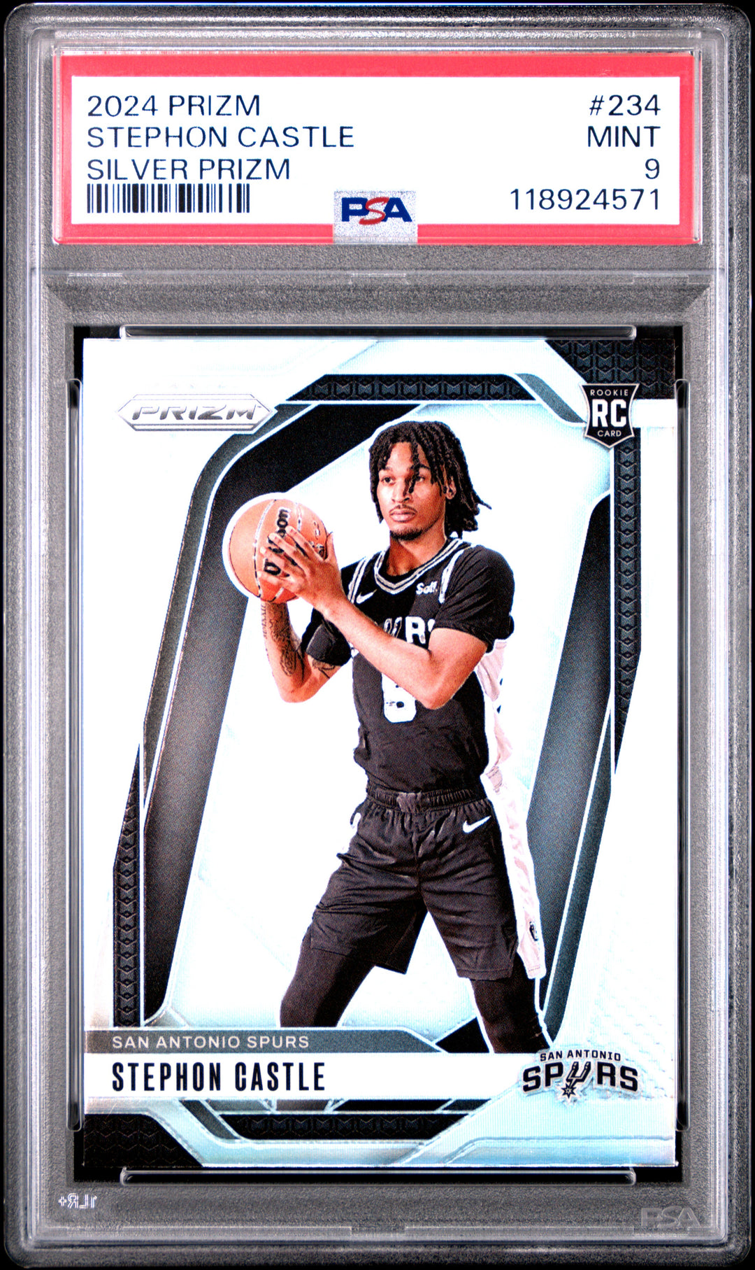 2024 Panini Prizm #234 Stephon Castle Silver Prizm PSA 9