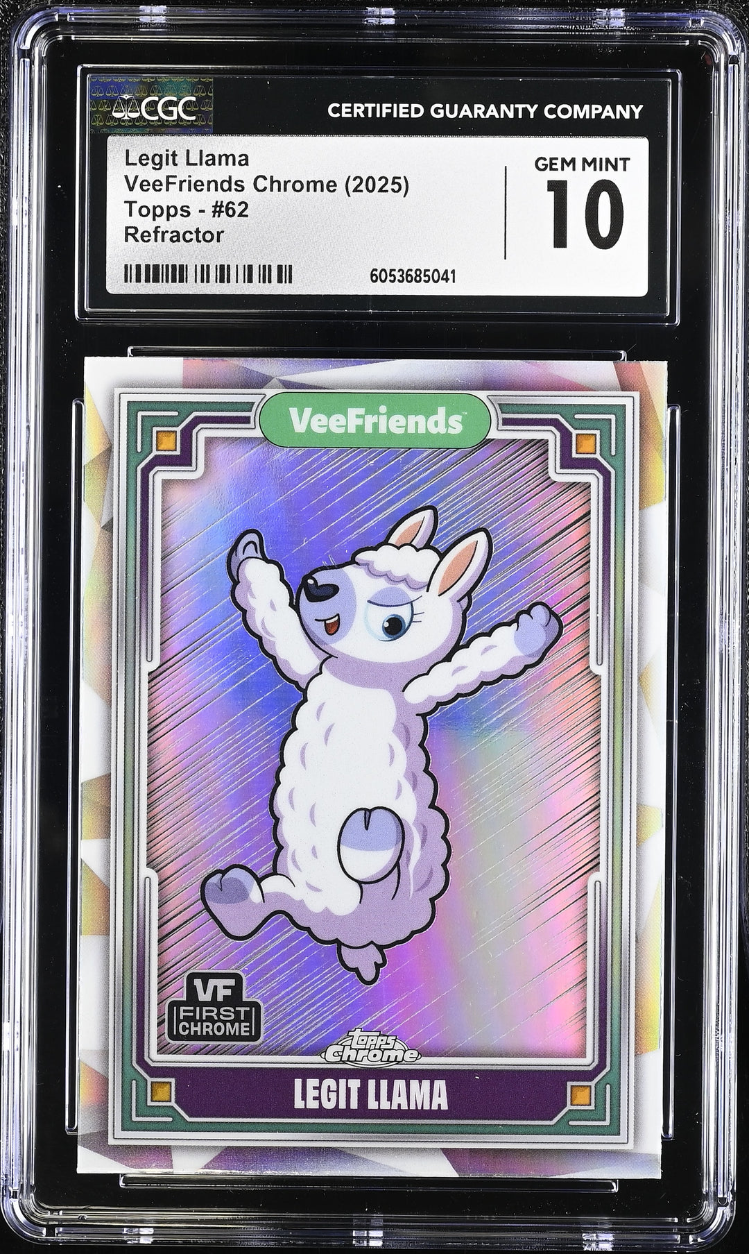 2025 VeeFriends Chrome #62 Legit Llama CGC 10