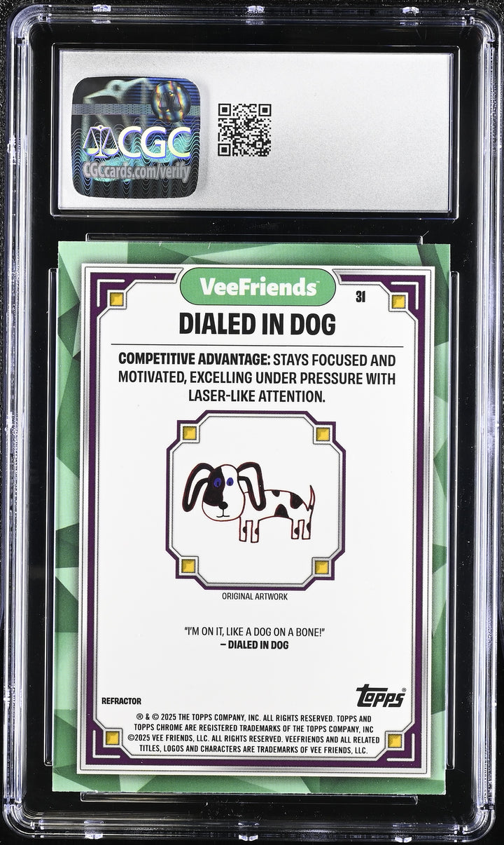 2025 VeeFriends Chrome #31 Dialed In Dog CGC 8.5