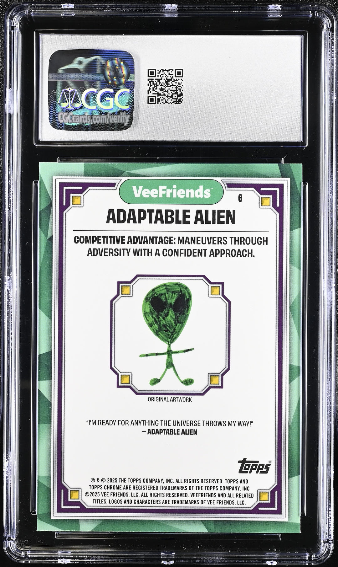 2025 VeeFriends Chrome #6 Adaptable Alien CGC 9