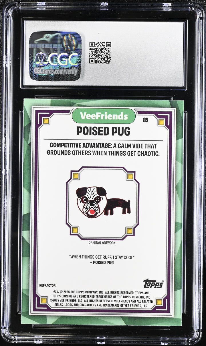 2025 VeeFriends Chrome #85 Poised Pug CGC 8