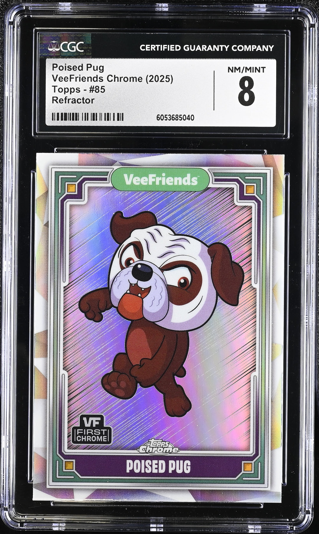 2025 VeeFriends Chrome #85 Poised Pug CGC 8