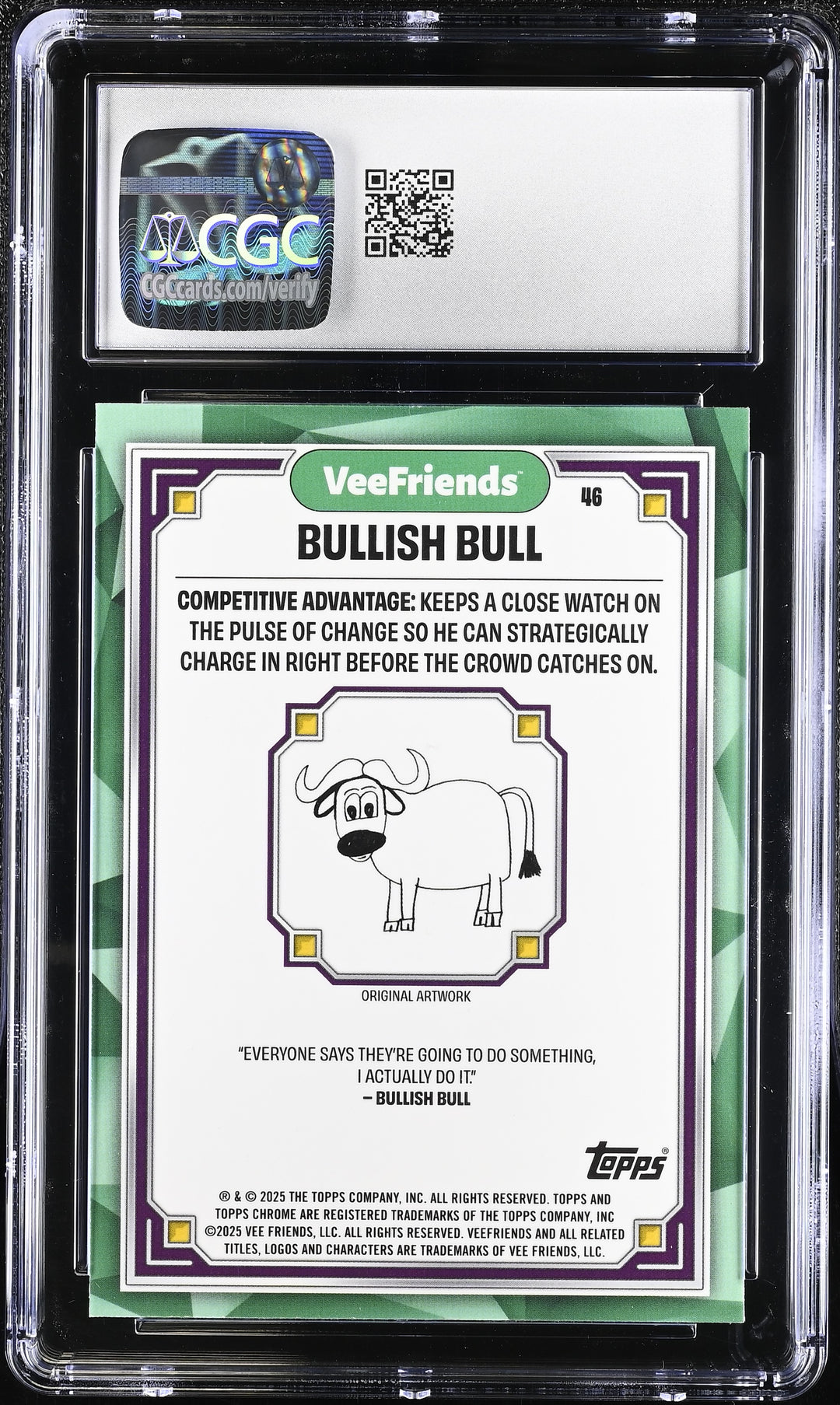 2025 VeeFriends Chrome #46 Bullish Bull CGC 8.5