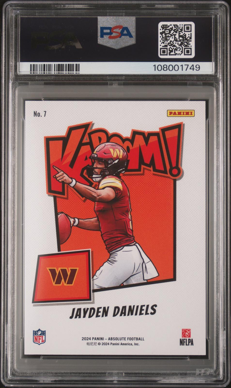 2024 Panini Absolute Kaboom! Horizontal #7 Jayden Daniels PSA 9